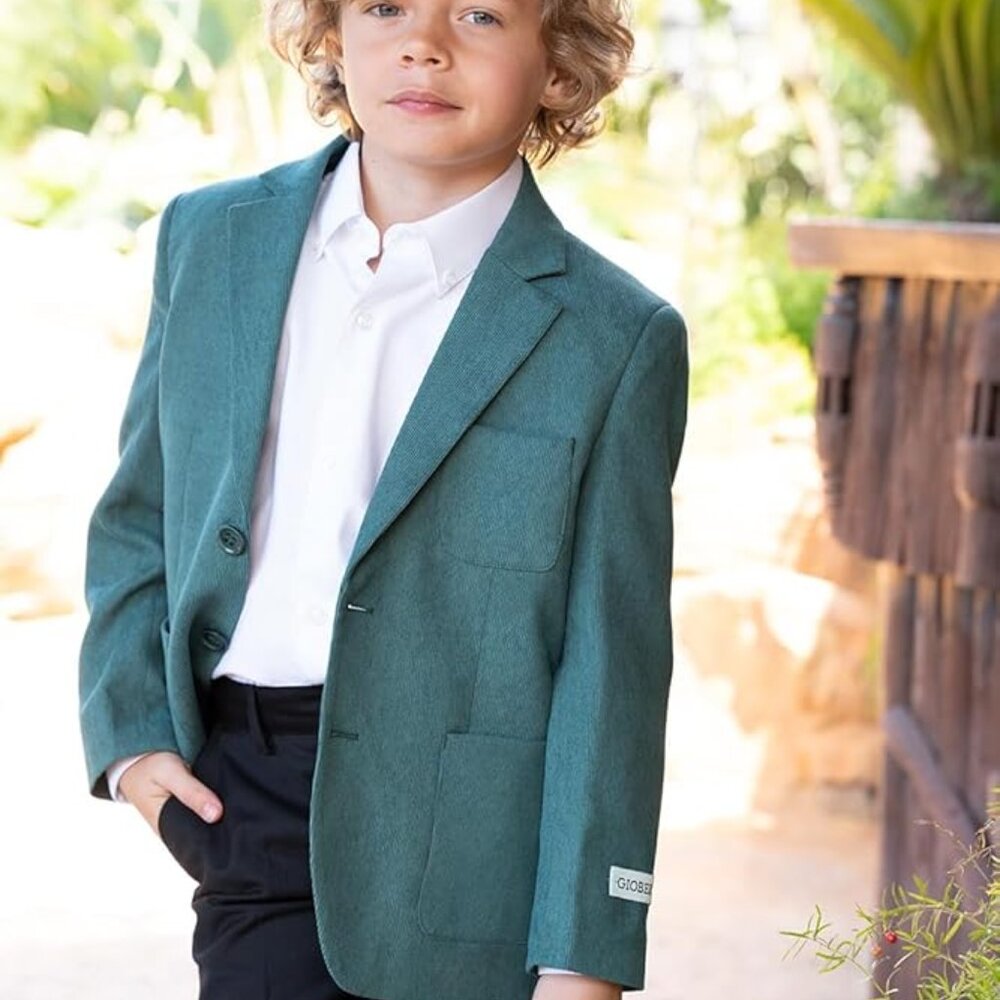GIOBERTI Blazer Jacket Boys Olive Green Corduroy Size 10 NWT